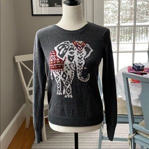 Grey Hollister Sweater with Elephant